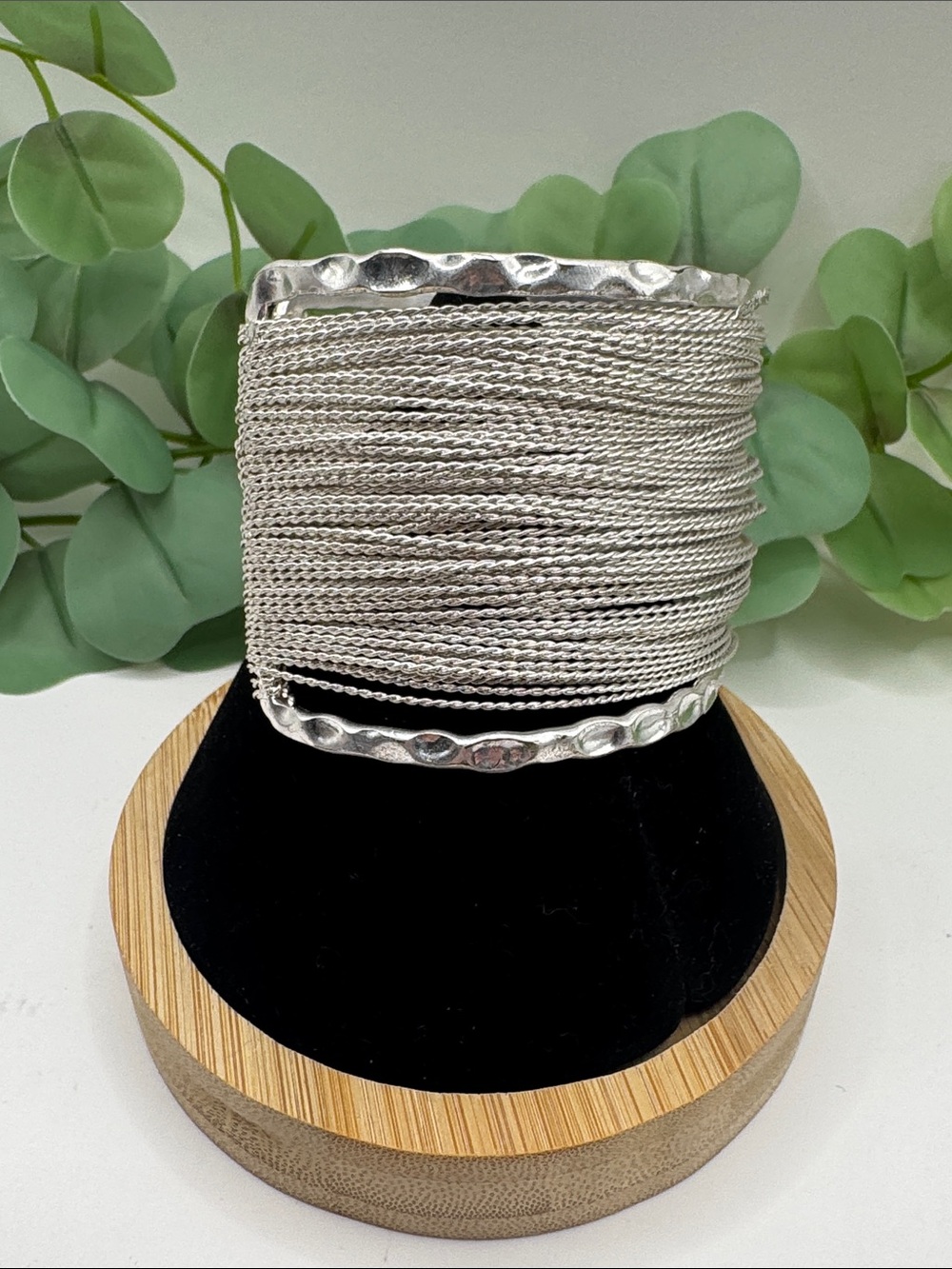 Pomina Silver Tone Multi Strand Cuff Bracelet (BR1616/1) - Picture 4 of 7